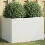 Jardinera de acero laminado en frío blanco 62x40x39 cm de , Maceteros y jardineras - Ref: Foro24-841596, Precio: 54,35 €, Des...