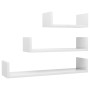 Wandregale 3 Stück glänzend weißes Sperrholz von vidaXL, Regale und Regale - Ref: Foro24-800204, Preis: 20,42 €, Rabatt: %