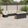 Set Gartensofas 12 Stück Kissen synthetisches Rattan schwarz von , Gartensets - Ref: Foro24-3260663, Preis: 751,71 €, Rabatt: %