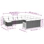 Set Gartensofas 12 Stück Kissen synthetisches Rattan schwarz von , Gartensets - Ref: Foro24-3260663, Preis: 750,89 €, Rabatt: %