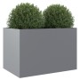 Pflanzgefäß aus verzinktem Stahl in Silber 62x47x46 cm von , Töpfe und Pflanzgefäße - Ref: Foro24-841606, Preis: 61,20 €, Rab...