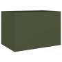 Jardinera de acero laminado en frío verde oliva 62x47x46 cm de , Maceteros y jardineras - Ref: Foro24-841604, Precio: 79,90 €