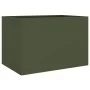 Olive green cold rolled steel planter 62x47x46 cm by , Pots and planters - Ref: Foro24-841604, Price: 75,00 €, Discount: %