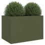 Jardinera de acero laminado en frío verde oliva 62x47x46 cm de , Maceteros y jardineras - Ref: Foro24-841604, Precio: 79,90 €