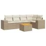 Garden sofa set with 6-piece synthetic rattan beige cushions by , Garden sets - Ref: Foro24-3225435, Price: 438,30 €, Discoun...