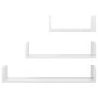 Estantes de pared 3 pzas madera contrachapada blanco brillante de vidaXL, Estantes y estanterías - Ref: Foro24-800204, Precio...