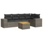 Gartenmöbel-Set, 6-teilig, mit grauen Polstern aus synthetischem Rattan. von , Gartensets - Ref: Foro24-3225437, Preis: 380,9...