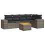 Gartenmöbel-Set, 6-teilig, mit grauen Polstern aus synthetischem Rattan. von , Gartensets - Ref: Foro24-3225437, Preis: 375,5...