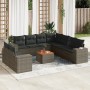 Garden sofa set 10 pieces with gray synthetic rattan cushions by , Garden sets - Ref: Foro24-3257845, Price: 678,21 €, Discou...