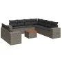 Garden sofa set 10 pieces with gray synthetic rattan cushions by , Garden sets - Ref: Foro24-3257845, Price: 668,40 €, Discou...