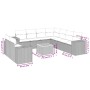 Garden sofa set 10 pieces with gray synthetic rattan cushions by , Garden sets - Ref: Foro24-3257845, Price: 678,21 €, Discou...