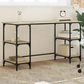 Sonoma Schreibtisch aus Metall aus Eiche aus Eiche 140x50x75 cm von , Schreibtische - Ref: Foro24-845327, Preis: 87,33 €, Rab...
