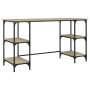 Sonoma Schreibtisch aus Metall aus Eiche aus Eiche 140x50x75 cm von , Schreibtische - Ref: Foro24-845327, Preis: 88,43 €, Rab...