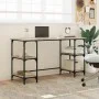 Metal and engineered wood Sonoma oak desk, 140x50x75 cm. by , Desks - Ref: Foro24-845327, Price: 87,33 €, Discount: %