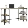Metal and engineered wood Sonoma oak desk, 140x50x75 cm. by , Desks - Ref: Foro24-845327, Price: 87,33 €, Discount: %