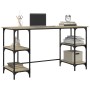 Sonoma Schreibtisch aus Metall aus Eiche aus Eiche 140x50x75 cm von , Schreibtische - Ref: Foro24-845327, Preis: 88,43 €, Rab...