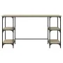 Metal and engineered wood Sonoma oak desk, 140x50x75 cm. by , Desks - Ref: Foro24-845327, Price: 87,33 €, Discount: %