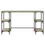 Sonoma Schreibtisch aus Metall aus Eiche aus Eiche 140x50x75 cm von , Schreibtische - Ref: Foro24-845327, Preis: 88,43 €, Rab...