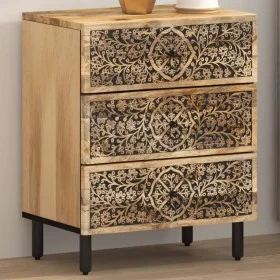 Solid mango wood bedside table 50x33x60 cm by , Nightstands - Ref: Foro24-358221, Price: 140,80 €, Discount: %