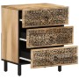 Solid mango wood bedside table 50x33x60 cm by , Nightstands - Ref: Foro24-358221, Price: 143,66 €, Discount: %