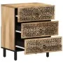Solid mango wood bedside table 50x33x60 cm by , Nightstands - Ref: Foro24-358221, Price: 140,80 €, Discount: %