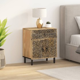 Mesita de noche madera maciza de mango 50x33x60 cm de , Mesitas de noche - Ref: Foro24-358223, Precio: 121,79 €, Descuento: %