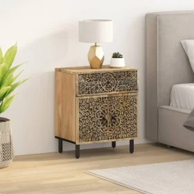 Solid mango wood bedside table 50x33x60 cm by , Nightstands - Ref: Foro24-358223, Price: 119,71 €, Discount: %