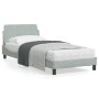 Light gray velvet bed frame with headboard 80x200 cm by , Beds and slatted bases - Ref: Foro24-373072, Price: 109,14 €, Disco...