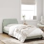 Light gray velvet bed frame with headboard 80x200 cm by , Beds and slatted bases - Ref: Foro24-373072, Price: 109,14 €, Disco...