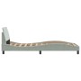 Light gray velvet bed frame with headboard 80x200 cm by , Beds and slatted bases - Ref: Foro24-373072, Price: 109,14 €, Disco...