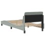 Hellgrauer Samtbettrahmen mit Kopfteil 80x200 cm von , Betten und Lattenroste - Ref: Foro24-373072, Preis: 109,03 €, Rabatt: %