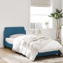 Estructura de cama con cabecero terciopelo azul 90x200 cm de , Camas y somieres - Ref: Foro24-373116, Precio: 112,71 €, Descu...