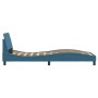 Estructura de cama con cabecero terciopelo azul 90x200 cm de , Camas y somieres - Ref: Foro24-373116, Precio: 112,71 €, Descu...