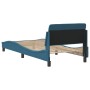Estructura de cama con cabecero terciopelo azul 90x200 cm de , Camas y somieres - Ref: Foro24-373116, Precio: 112,71 €, Descu...