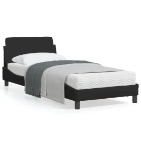 Bed frame with black fabric headboard 90x190 cm by , Beds and slatted bases - Ref: Foro24-373087, Price: 129,86 €, Discount: %