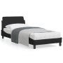 Bed frame with black fabric headboard 90x190 cm by , Beds and slatted bases - Ref: Foro24-373087, Price: 125,39 €, Discount: %
