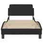 Bed frame with black fabric headboard 90x190 cm by , Beds and slatted bases - Ref: Foro24-373087, Price: 129,86 €, Discount: %