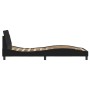 Estructura de cama con cabecero de tela negro 90x190 cm de , Camas y somieres - Ref: Foro24-373087, Precio: 126,55 €, Descuen...