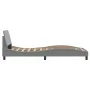 Estructura de cama con cabecero de tela gris claro 90x190 cm de , Camas y somieres - Ref: Foro24-373085, Precio: 124,82 €, De...