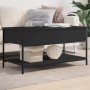 Engineered wood and black metal coffee table 100x50x50 cm by , Coffee table - Ref: Foro24-845346, Price: 66,76 €, Discount: %