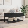 Engineered wood and black metal coffee table 100x50x50 cm by , Coffee table - Ref: Foro24-845346, Price: 66,76 €, Discount: %