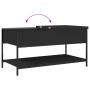 Engineered wood and black metal coffee table 100x50x50 cm by , Coffee table - Ref: Foro24-845346, Price: 66,76 €, Discount: %