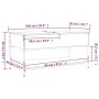 Couchtisch aus Holzwerkstoff und schwarzem Metall, 100 x 50 x 50 cm von , Couchtisch - Ref: Foro24-845346, Preis: 65,95 €, Ra...