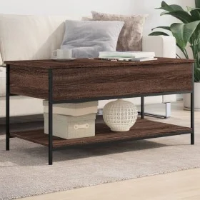 Engineered wood and metal brown coffee table 100x50x50 cm by , Coffee table - Ref: Foro24-845350, Price: 64,76 €, Discount: %