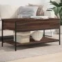 Mesa de centro madera ingeniería metal marrón 100x50x50 cm de , Mesas de centro - Ref: Foro24-845350, Precio: 64,76 €, Descue...