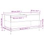 Engineered wood and metal brown coffee table 100x50x50 cm by , Coffee table - Ref: Foro24-845350, Price: 65,56 €, Discount: %