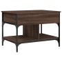 Engineered wood and metal brown oak coffee table 70x50x50 cm by , Coffee table - Ref: Foro24-845365, Price: 70,66 €, Discount: %