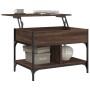 Engineered wood and metal brown oak coffee table 70x50x50 cm by , Coffee table - Ref: Foro24-845365, Price: 70,66 €, Discount: %