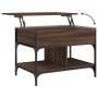 Engineered wood and metal brown oak coffee table 70x50x50 cm by , Coffee table - Ref: Foro24-845365, Price: 70,66 €, Discount: %