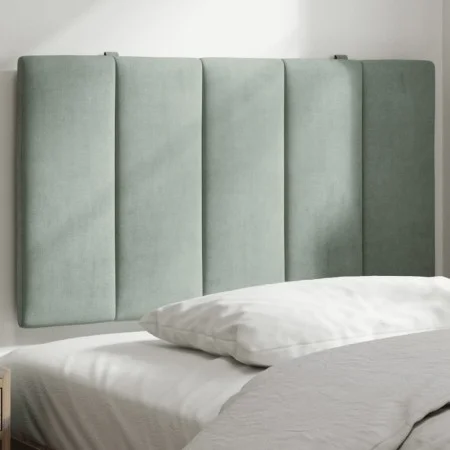 Cabecero de cama acolchado terciopelo gris claro 90 cm de , Cabeceros y pies de cama - Ref: Foro24-374649, Precio: 36,37 €, D...